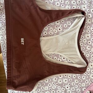 SET Active Brown Sports Bra and leggings set